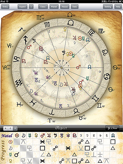 horoscope JIKU ホロスコープ 時空 2.0 aspect